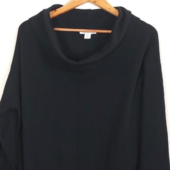 NEW Coldwater Creek Women's Sweater Cowl Neck Black Size Petite Large - Picture 2 of 14